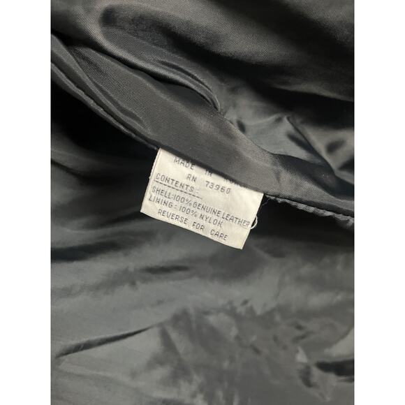 Vintage Roberta Di Castelli Leather Coat Womens Medium Long Mob Wife Matrix 90s - Picture 13 of 15